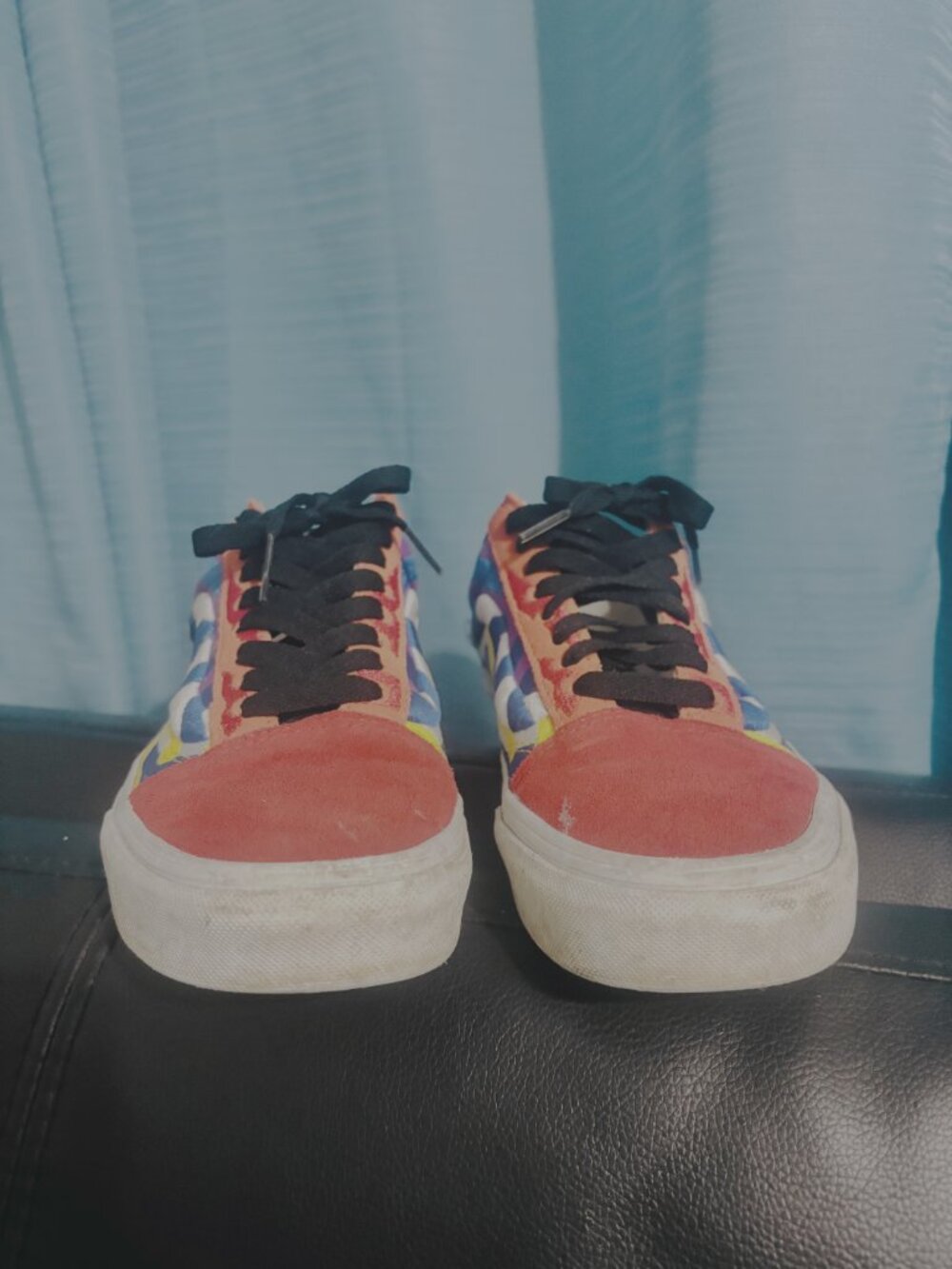 Vans Old Skool Multi-Color Graphic Logo Low Top Sneakers - Picture 4 of 4
